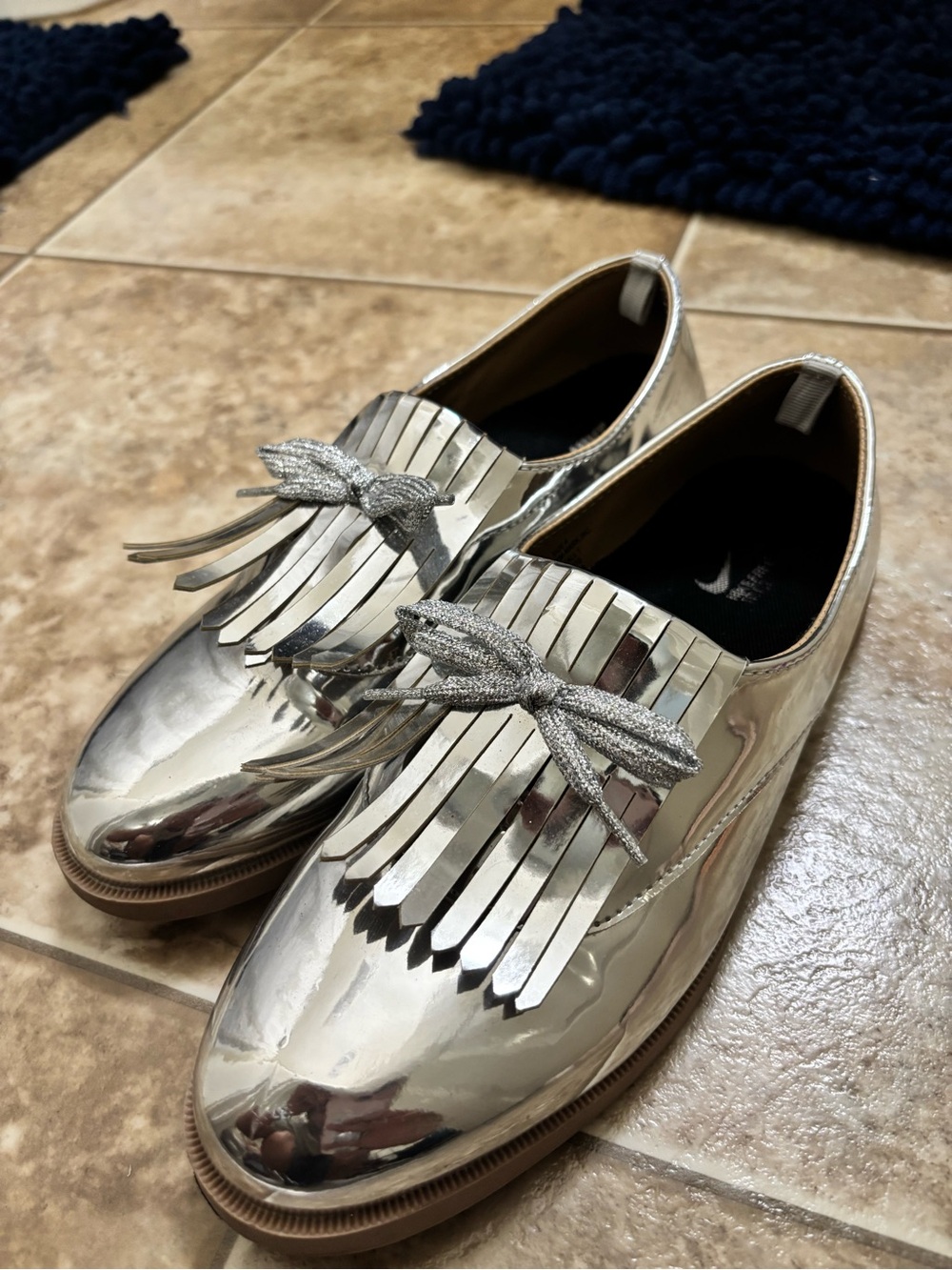Nike Metallic Silver Fringe Lace-Up Women's Shoes